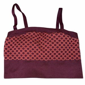 H&M Purple and Red Patterned padded sports bra